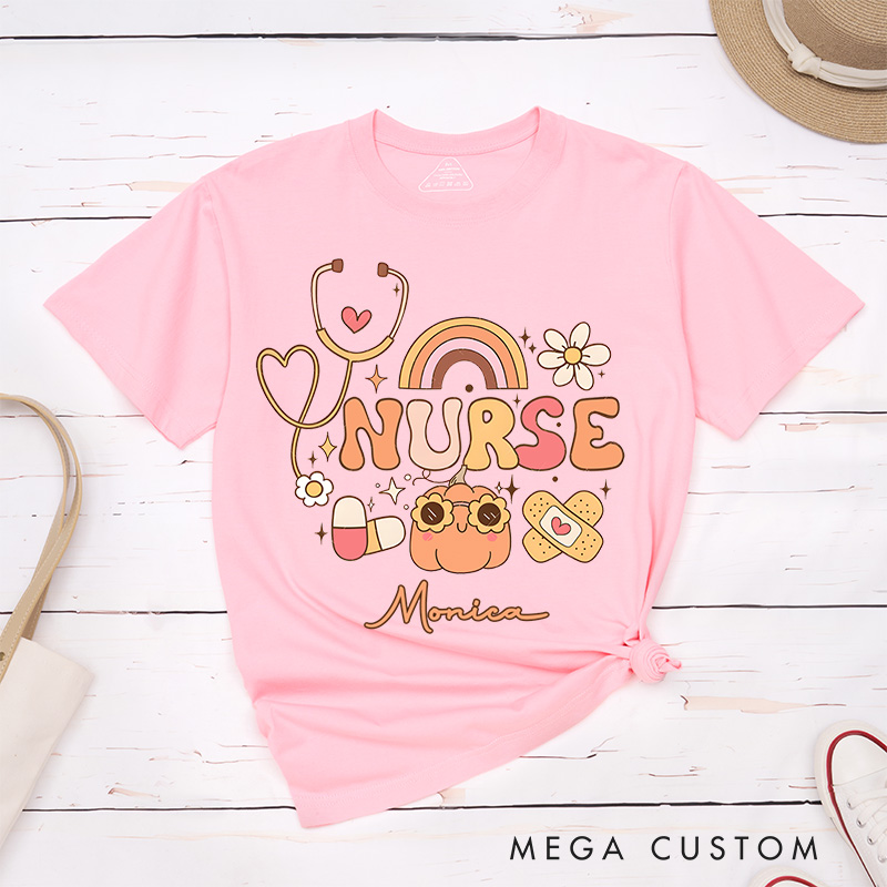 Personalized Nurse T-Shirts Nurse Caring in Every Hue Fashion Design T-Shirts