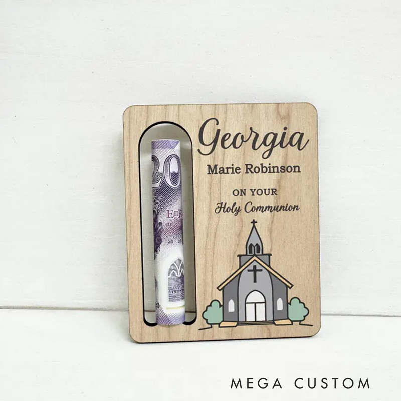 Personalised Christening Keepsake Money Wallet with Name Christening Money Gift Christening Money Holder