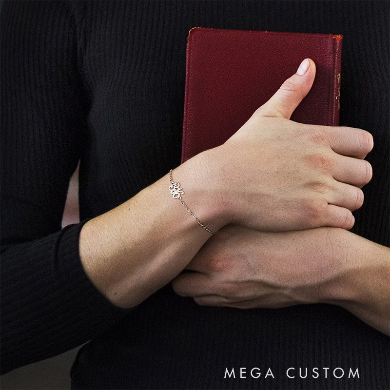 Personalized Bible Verse Chapter Number Bracelet Minimalist Jewelry Church Prayer Baptism Birthday Gift for Women Christian