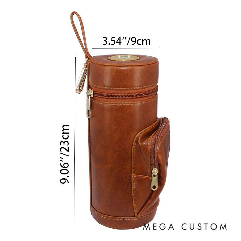 Personalized Vintage Leather Cigar Case for Groom Groomsman Proposal Gift Cigar Holder