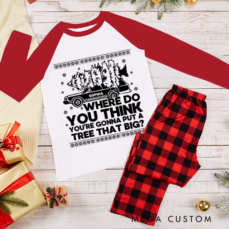 Personalized Bend Over and I'll Show You Couple Xmas Matching Pajamas Christmas Matching Pjs for Husband Wife