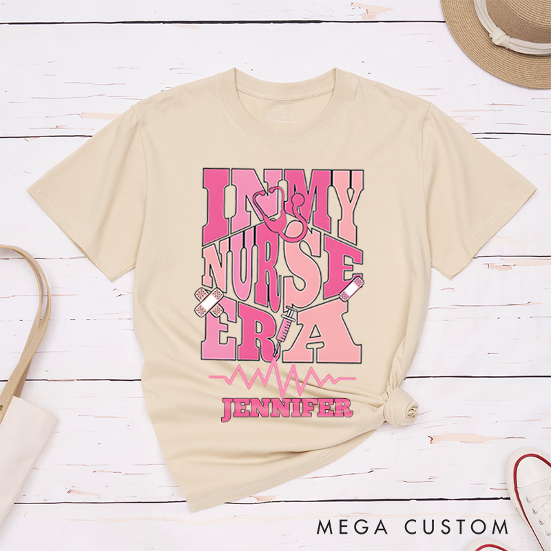 Personalized Nurse T-Shirts In My Nurse Era Fashion Design T-Shirts