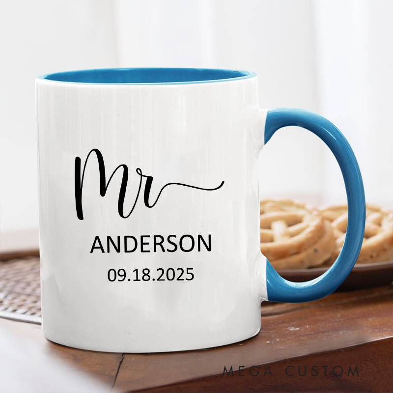 Personalized Elegant Mugsmr & Mrs Wedding Mug Ceramic Coffee Cup For Her Him Anniversary Couple Mug For Newlyweds