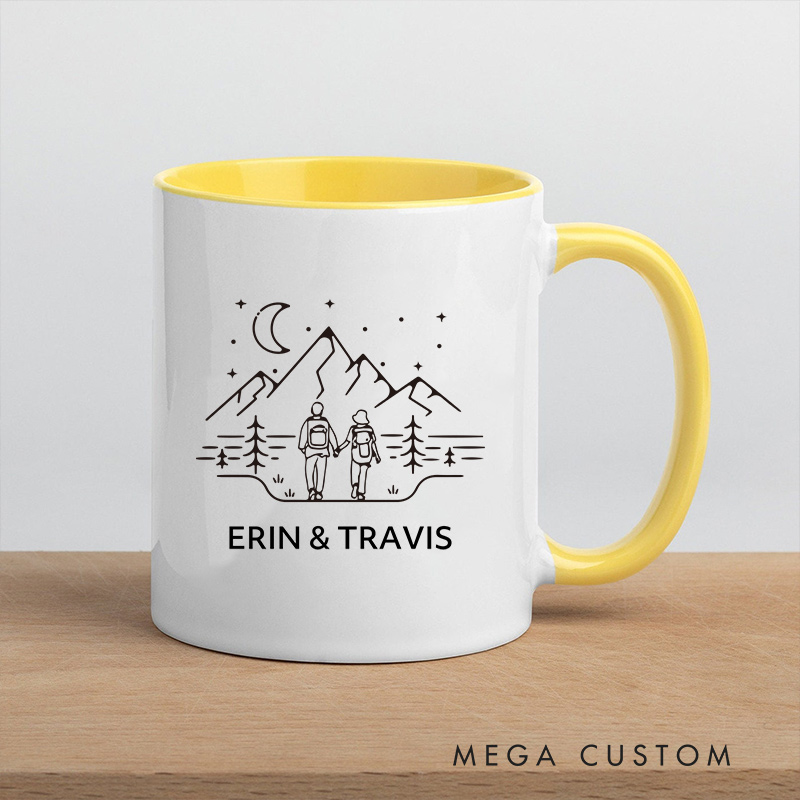 Personalized Adventure Partners for Life Mug Couple Mug for Her Him Newlywed Present Ceramic Mug Anniversary Gift