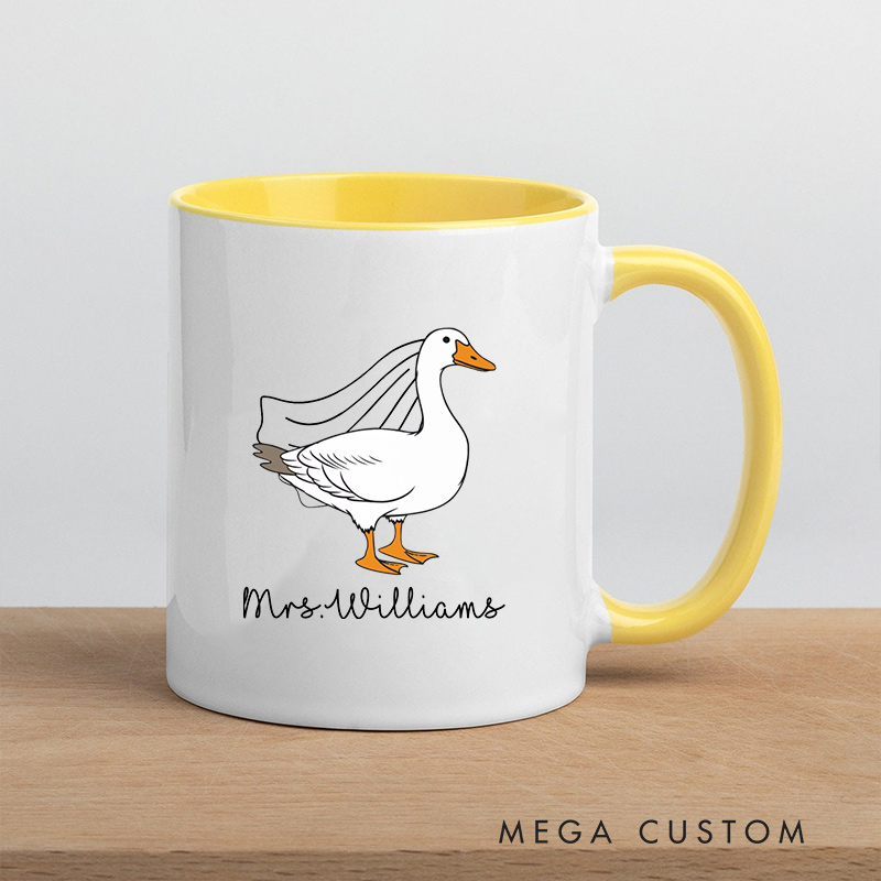 Personalized Mr. & Mrs. Goose Wedding Mug Wedding Gift Mug for Husband Wife Couple Ceramic Mug for Newlywed