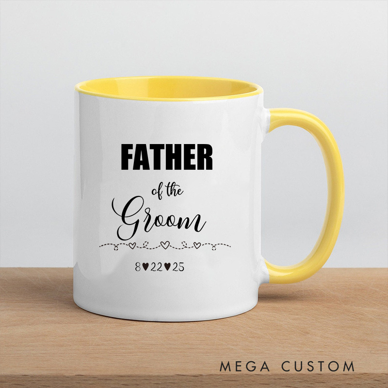 Personalized Father of the Groom Appreciation Mug Wedding Party Favors Mug FOG Coffee Cup Best Man Gift