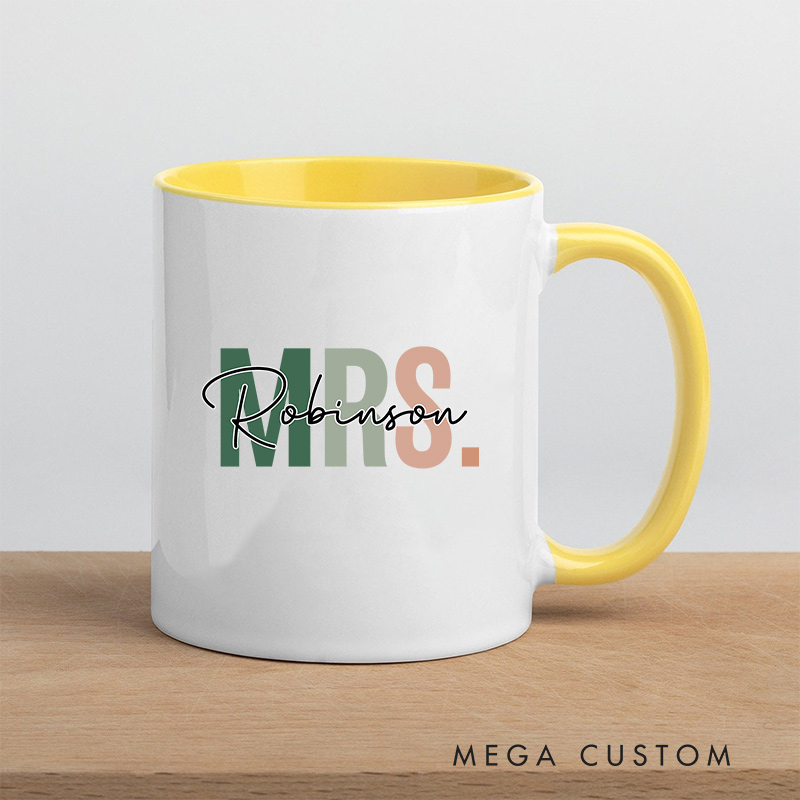 Personalized Mr. & Mrs. Last Name Mug Couple Wedding Mug for Newlyweds Coffee Cup for Husband Wife Couple Anniversary Gift Mug