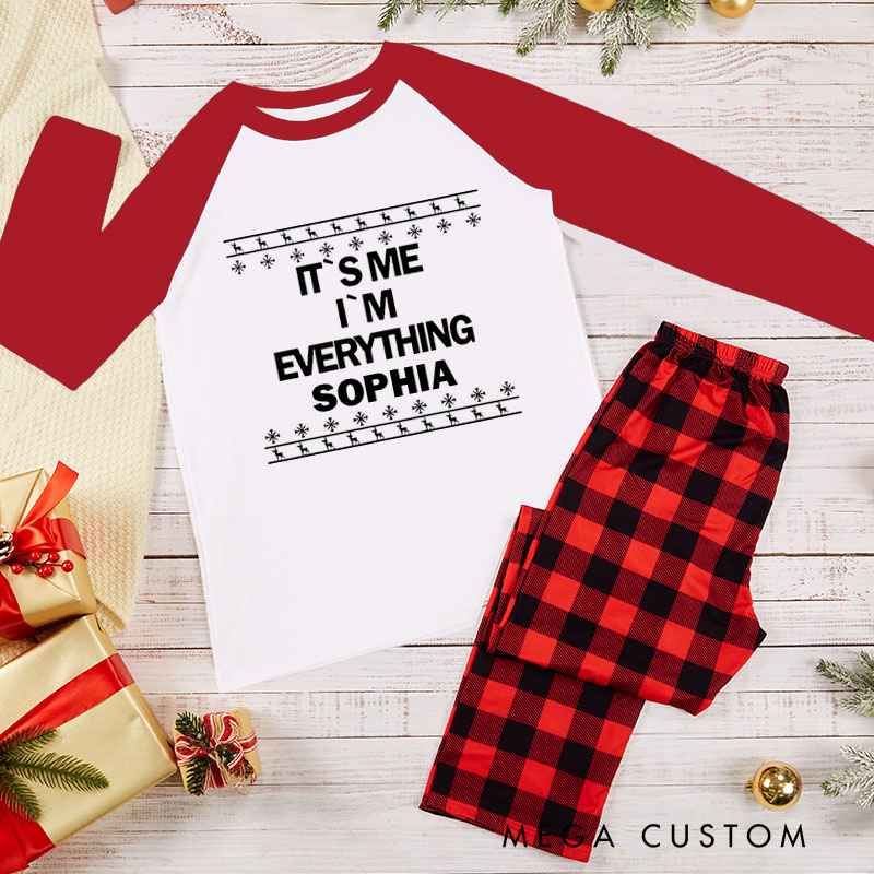Personalized Couple I Have Everything I Want for Christmas and I’m Everything Pajamas Christmas Matching Pjs for Husband Wife Boyfriend Girlfriend