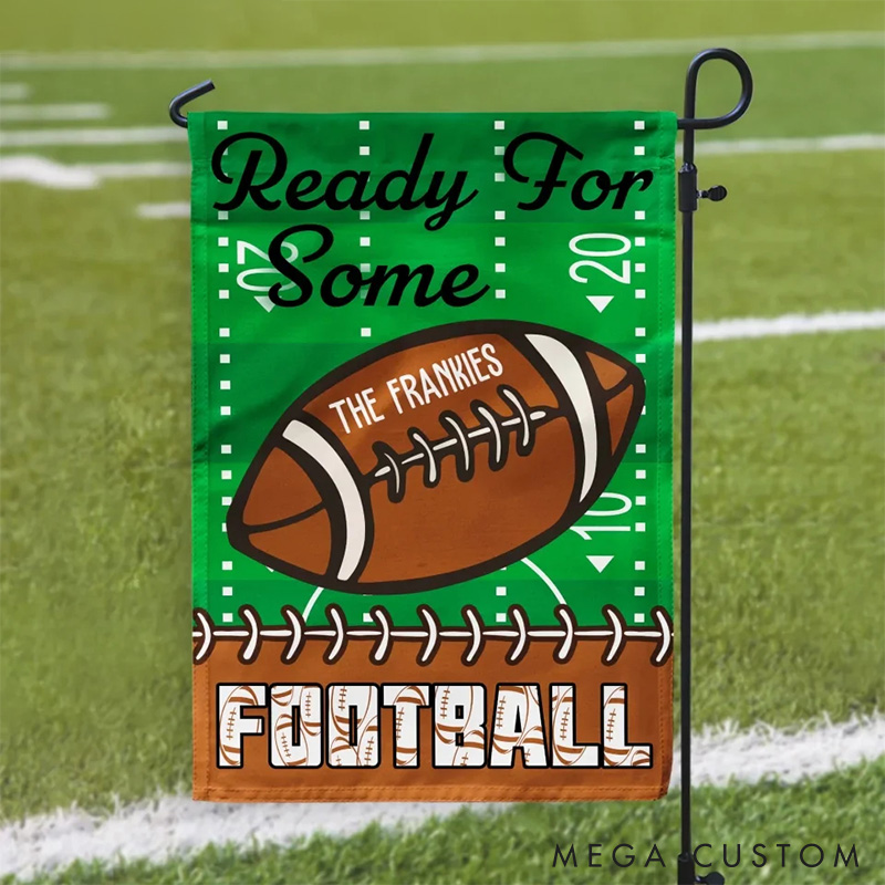 Personalized American Football Garden Flag with Custom Your Text for Football Fan Gift 