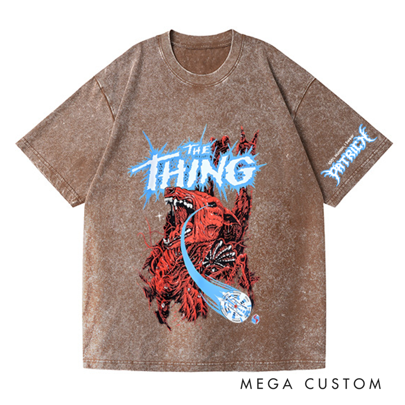 Personalized 100% Human Horror Halloween Washed T-Shirts for Movie TV Show Lovers