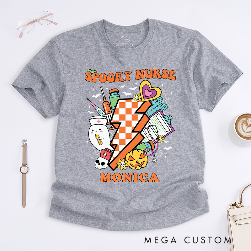 Personalized Nurse T-Shirts I'm Shook Fashion Design T-Shirts Nurse Halloween Gifts