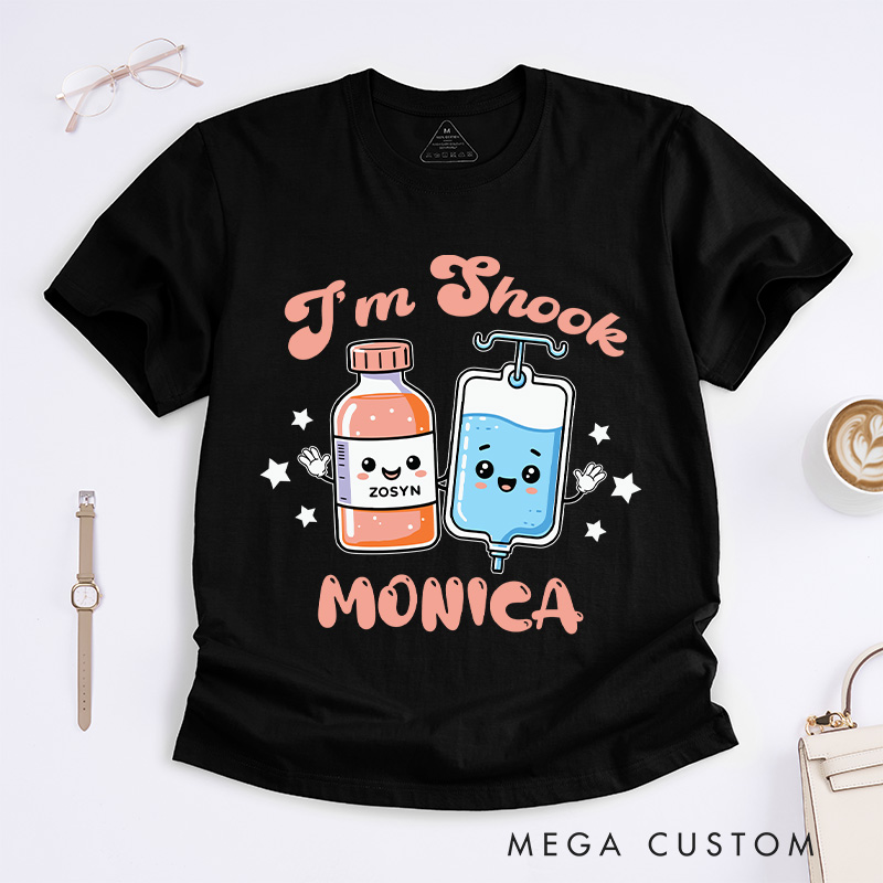 Personalized Nurse T-Shirts I'm Shook Nurse Fashion Design T-Shirts Nurse Halloween Gifts