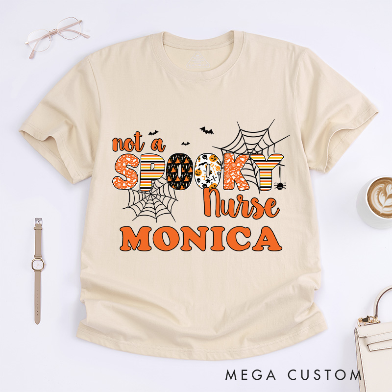 Personalized Nurse T-Shirts Not a Spooky Nurse Design T-Shirts Nurse Halloween Gifts