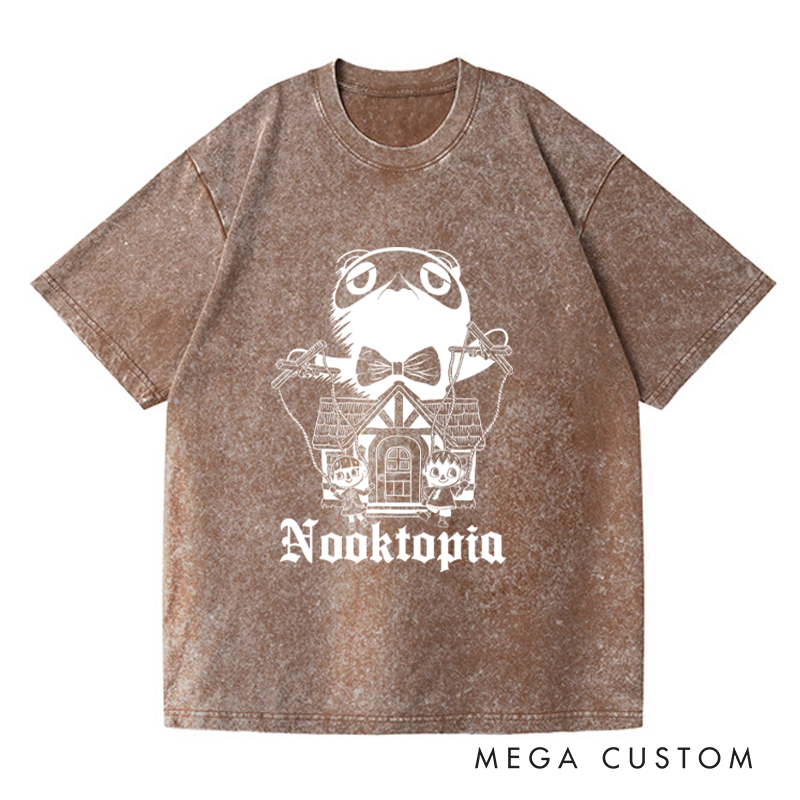 Personalized the Devil in Control Washed T-Shirts Video Game Tshirt Island Building Game Shirt