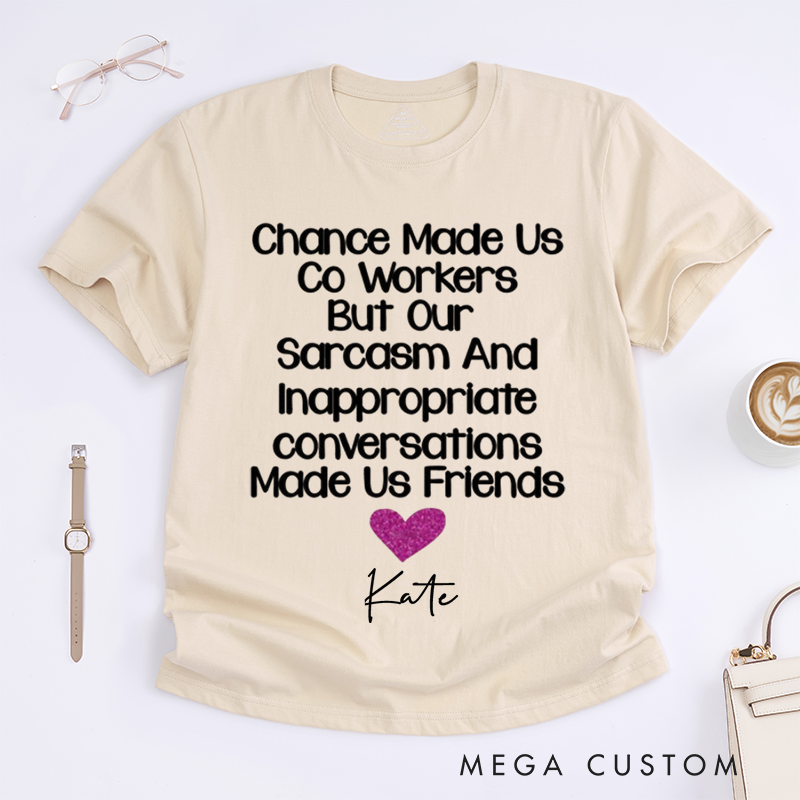 Bold Glitter Typography Design T-Shirt – Perfect Custom Name Friendship T-Shirt