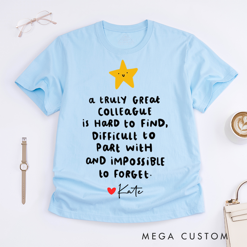 Cute Star Design T-Shirt – A Truly Great Colleague Custom Name T-Shirt