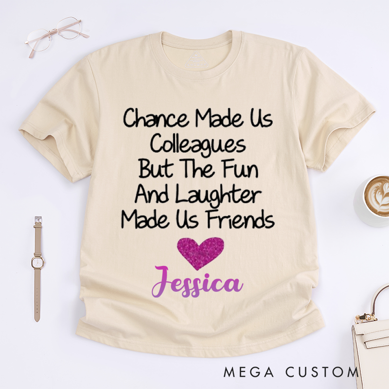 Fun Glitter Design T-Shirt – Chance to Friendship Custom Name T-Shirt