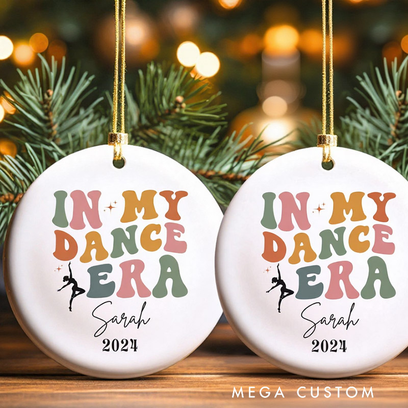 Personalized Dancer Ornament in My Dance Era Custom Name Ballet Gift for Dancer Dance Christmas Ornament Ballet Dancer Ornament