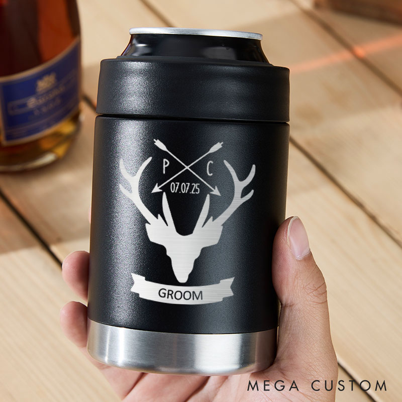 Personalized Wedding Can Coolers for Groom Bachelor Party Tumblers Best Man Gift Can Cooler Groomsmen Proposal Can Holder