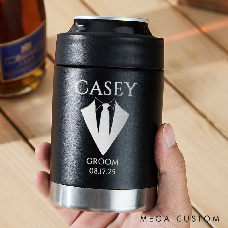 Personalized Wedding Party Can Coolers Bachelor Party Gift Tumbler for Groom  Groomsmen Proposal Can Holder
