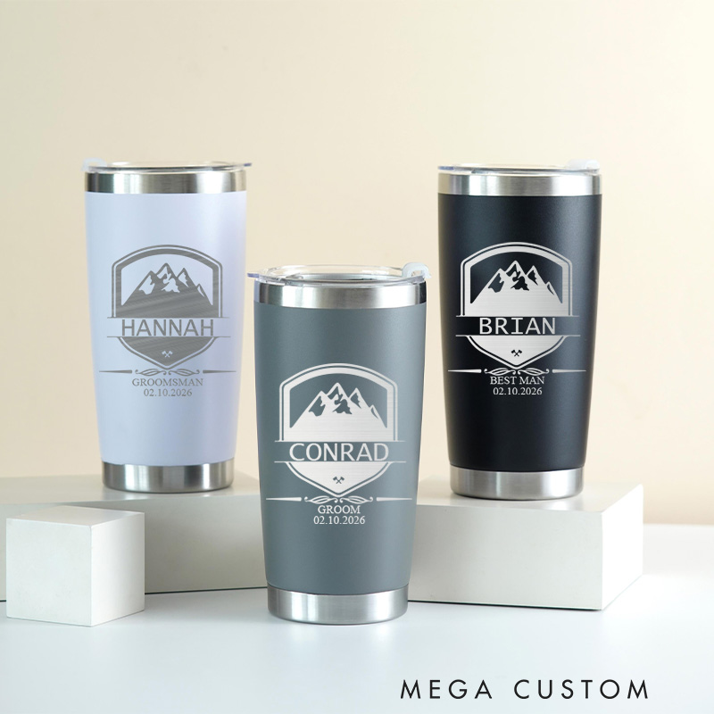 Personalized 20oz Tumblers for Groomsmen Wedding Favors Tumbler Groomsman Gift Tumbler Best Man Gift Groom Insulated Tumbler