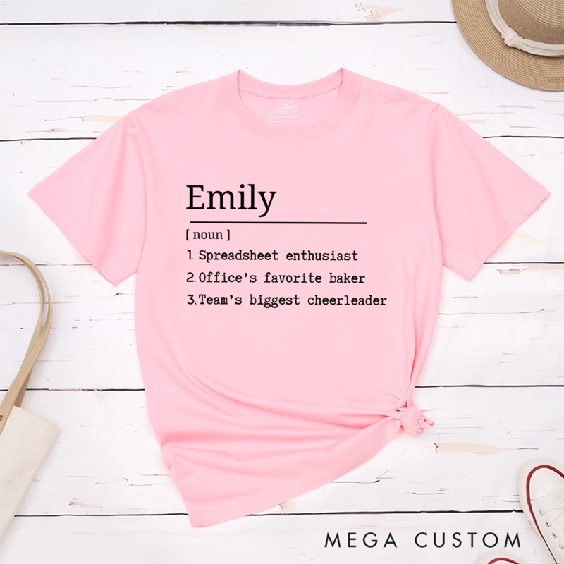 Personalized Definition Style Custom Name T-Shirt for Coworkers