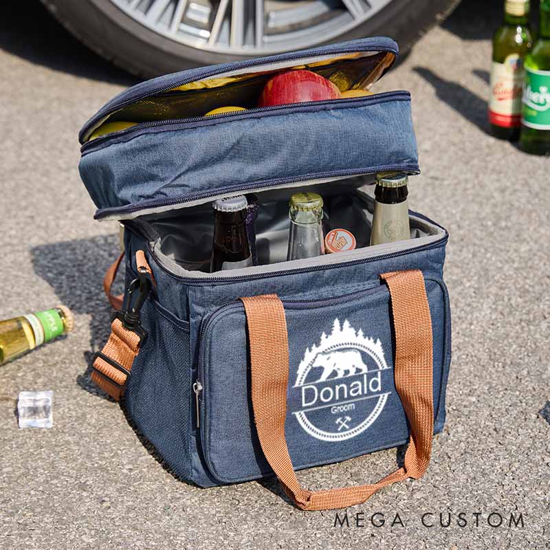 Personalized Groomsmen Cooler Bag Groomsmen Gifts Beer Cooler Bag Men's Gift Cooler Bag for Groom Best Man Bachelor Party Gift Bag