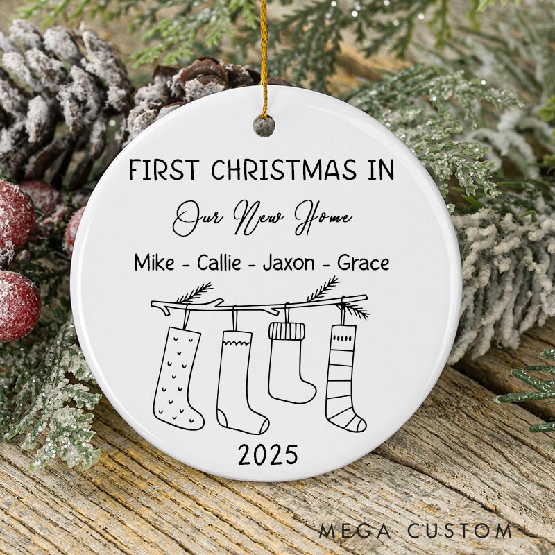 Personalized New Home Ornament Our New Home Ornament 2025 New House Christmas Ornament Housewarming Gift First Christmas in Our New Home Ornaments