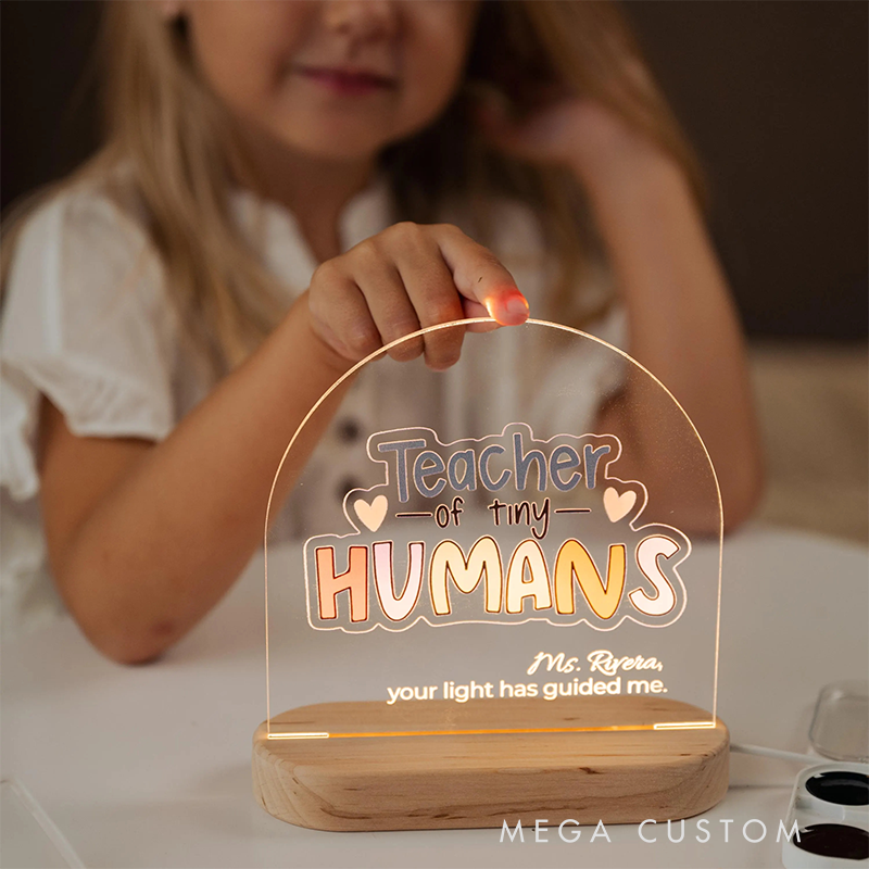 Personalized Teacher LED Desk Lamp with Teacher of the Tiny Humans Design Unique Gift for Teachers