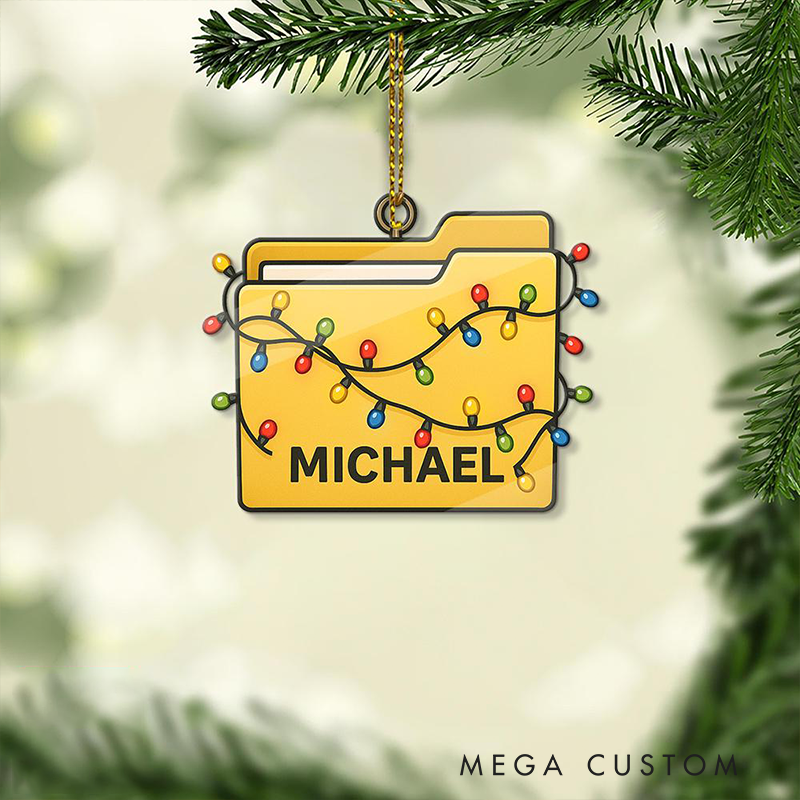 Personalized Christmas Ornament Folder Design Acrylic Ornament for Colleagues