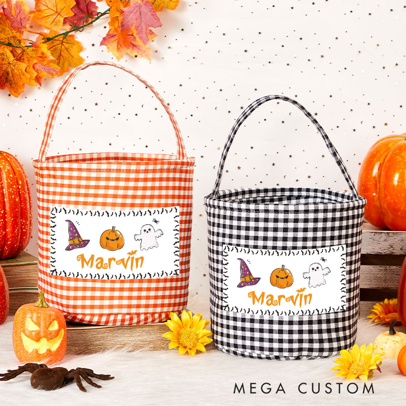 Personalized Halloween Treat Basket Spooky and Fun Basket Halloween Gift