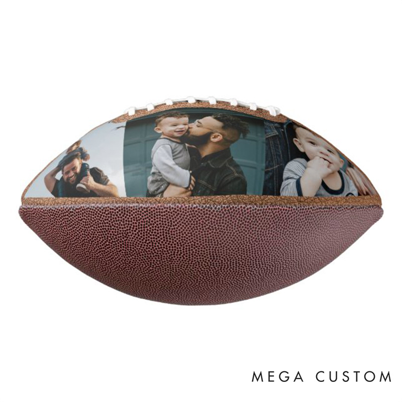 Personalized American Football"BEST DAD EVER" with Custom Photo for Father's Day