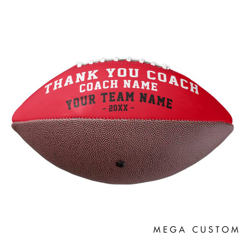 Personalized Coach Appreciation American Football with Custom Photo and Honor Your Leader