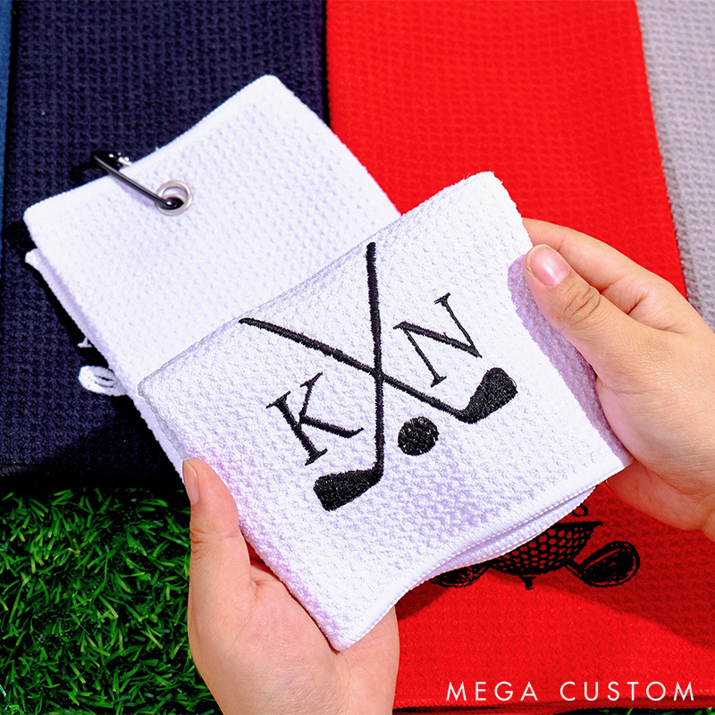 Personalized Golf Towel with Custom Name and Unique Custom Designs