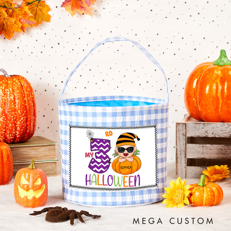 Personalized Halloween Treat Basket Kids Charm Design Halloween Gift Party Favor