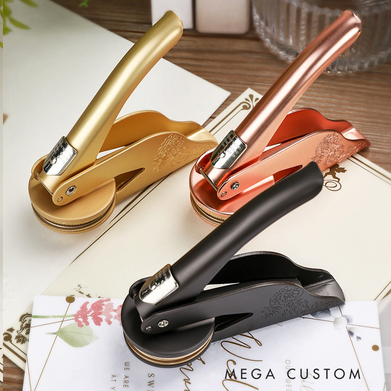 Personalized Cross Flowers Book Embosser Hand Held Embosser Embossing Stamp with Name Religious Gift Birthday Gift for Christians