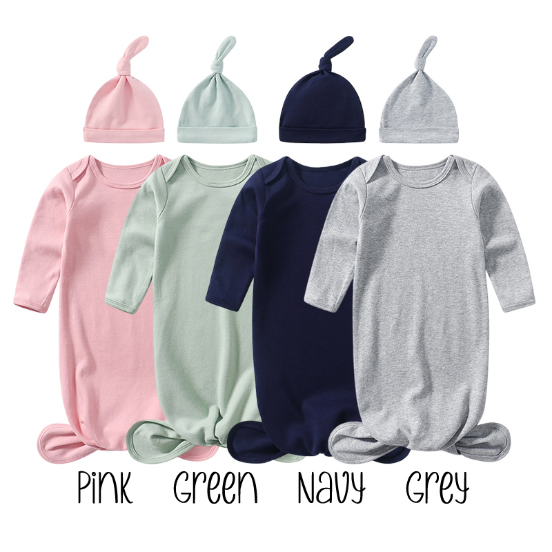 Personalized Name Baby Gowns Baby Outfit Knotted Newborn Gowns Coming Home Outfit Baby Shower Gift