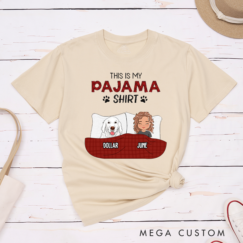 Personalized Dog Lover Pajama Shirt T-Shirt