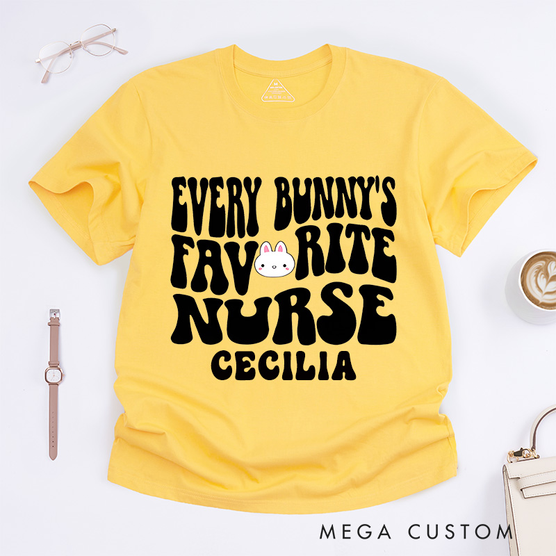 Personalized Nurse T-Shirts Every Bunny's Favorite Nurse Fashion Design T-Shirts