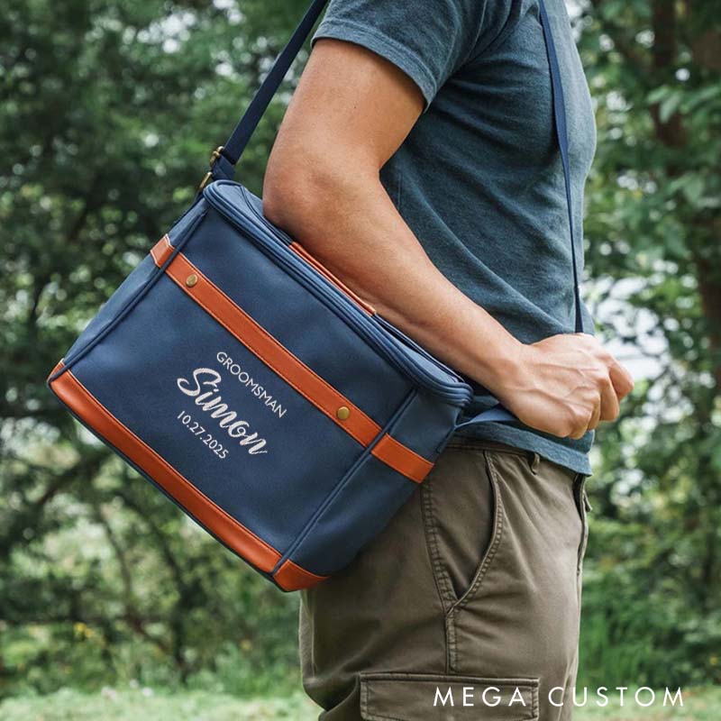Personalized Embroidered Cooler Bags Custom Groomsmen Gift Cooler Bag Groom Gift Bag Best Man Beer Cooler Bag Wedding Party Favors Cooler Bag