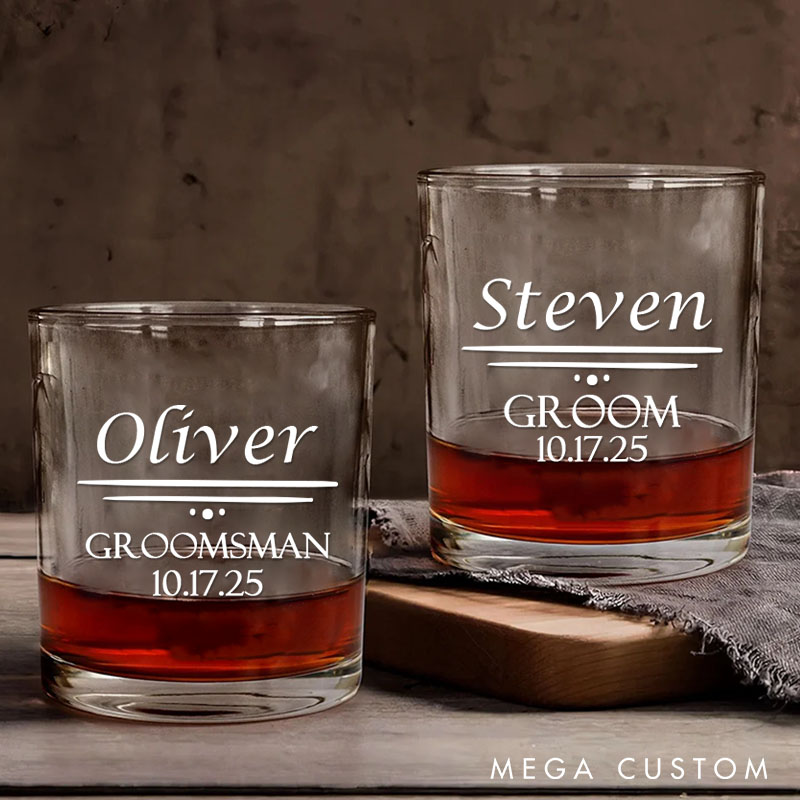 Personalized Bachelor Favors Whiskey Glasses Groom Groomsmen Whiskey Glasses Groomsman Proposal Gift Glasses Cup Best Man Whiskey Glasses