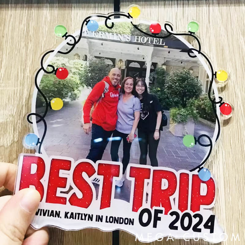 Personalized Acrylic Photo Ornament Best Trip Of 2025 for Travel Lovers
