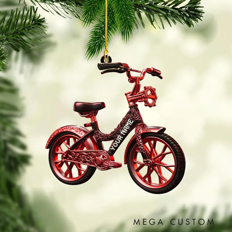 Personalized Bicycle Christmas Ornaments Christmas Gifts For Bicycle Rider Bike Xmas Ornament