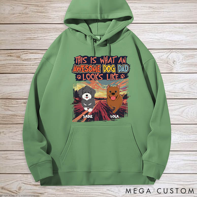 Personalized Dog Lover an Awesome Dog Dad Classic Hoodies