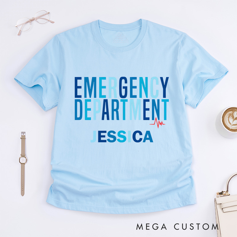 Personalized Nurse T-Shirts Emergency Department Fashion Design T-Shirts