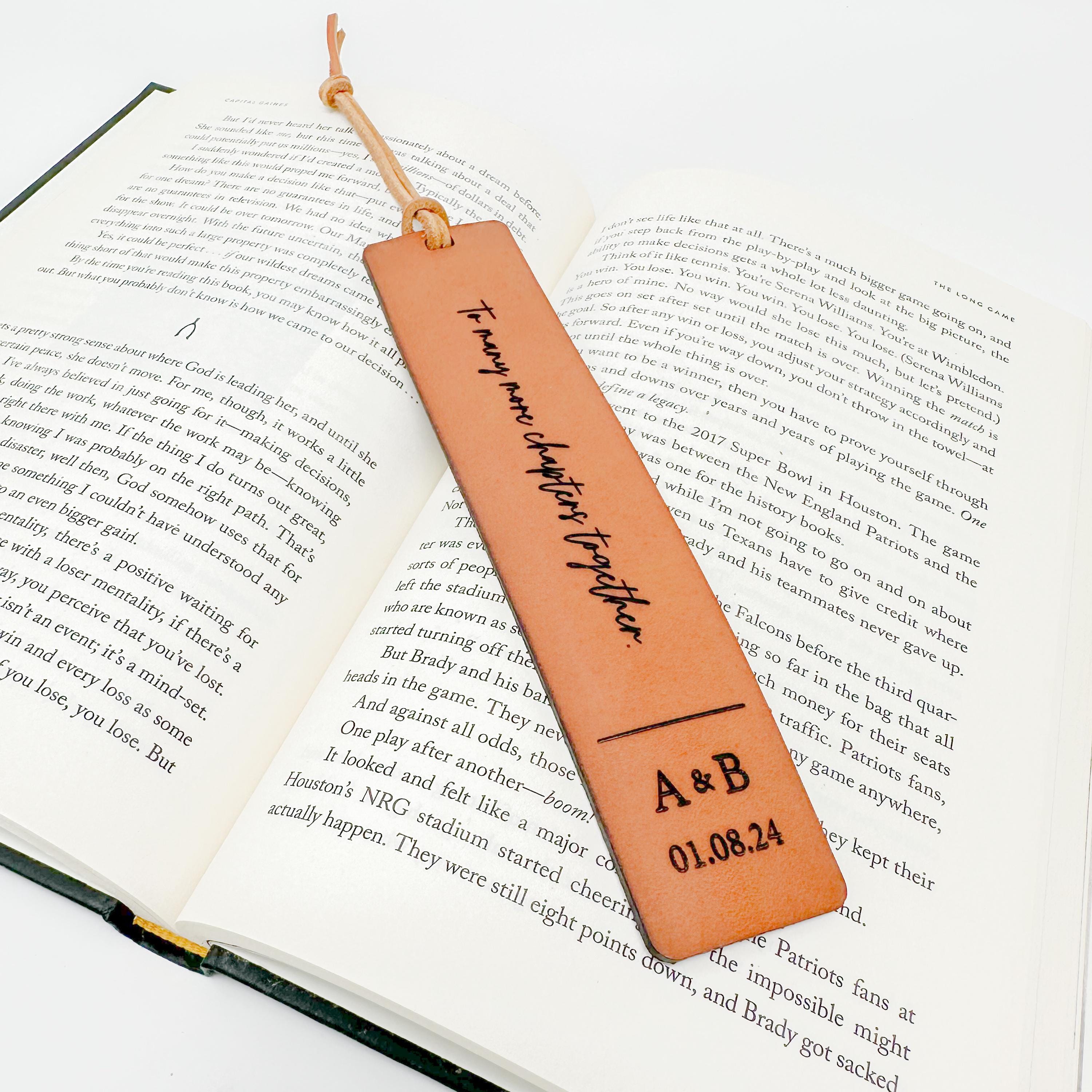 Personalized Leather Bookmark 3 Year Anniversary Gift for Book Lover Custom Book Quote Message Gift for Her Gift for Readers