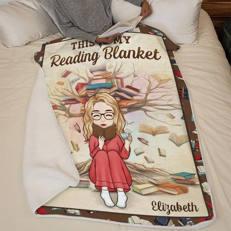 Personalized Blanket Bookish Gifts For Book Lovers Bookworms Readers Blanket The Warmth of a Blanket Enhances Every Story