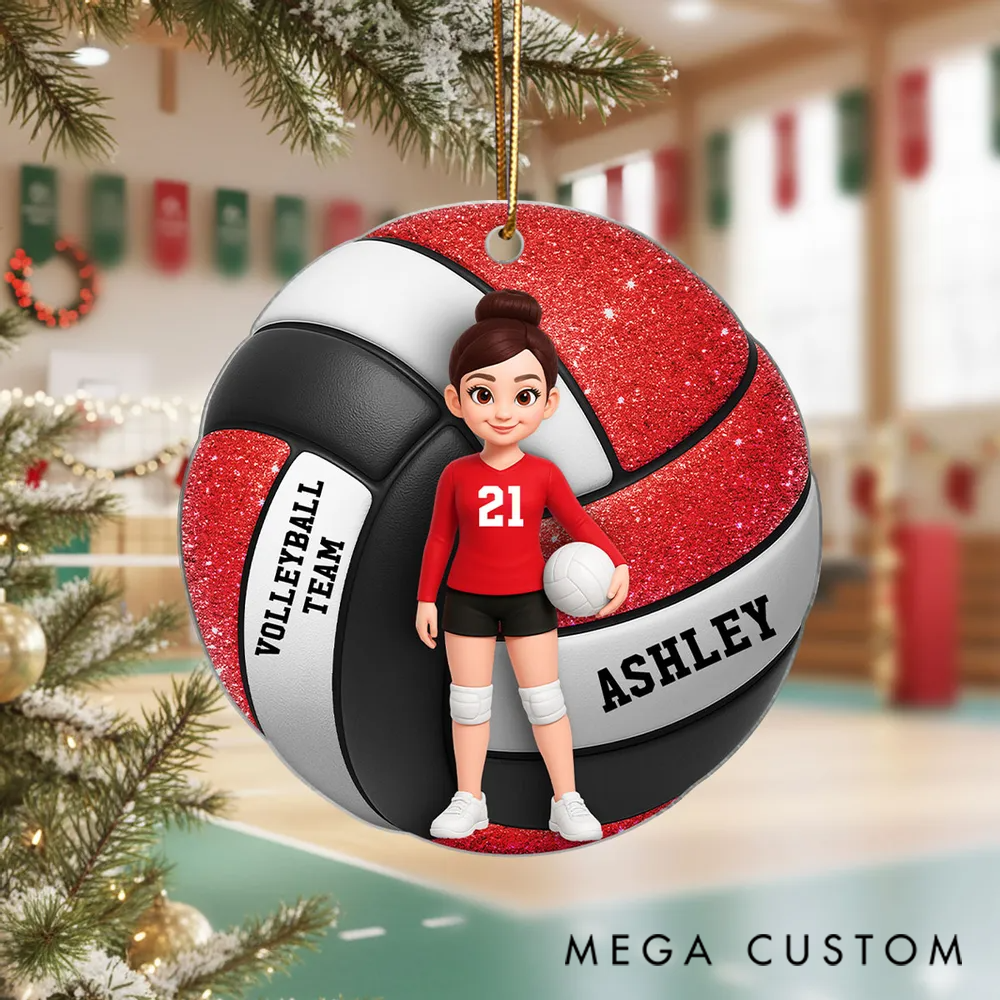 Personalized Acrylic Ornament-Volleyball Girl 3D Effect 