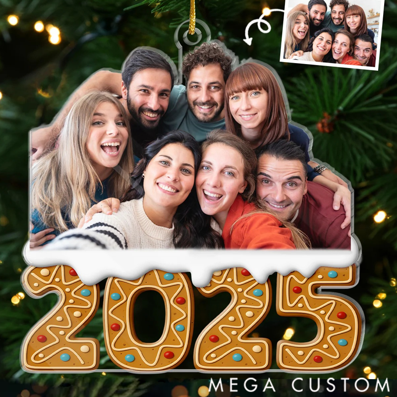 Personalized Christmas Ornament Custom Photo Acrylic Ornament Wrapped In Love