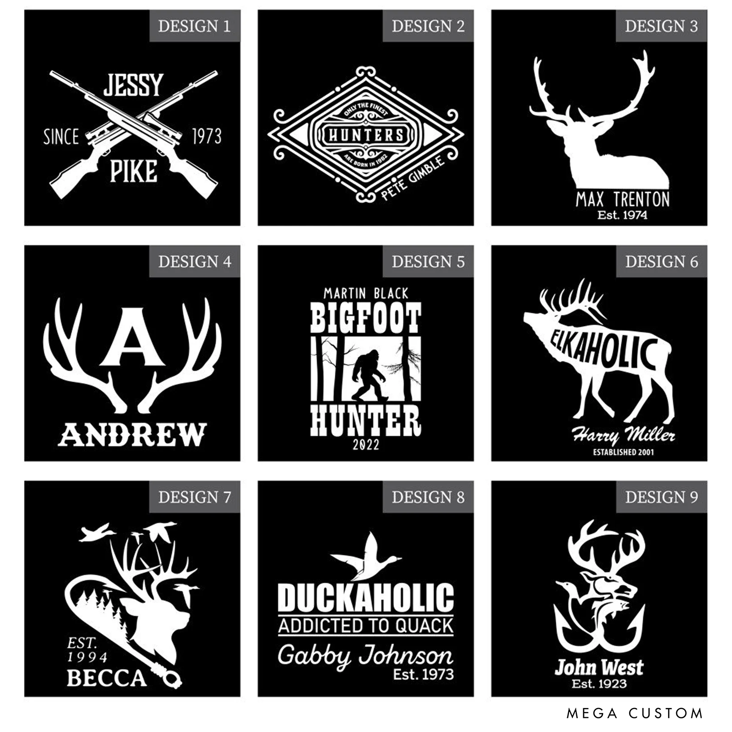 Personalized Whiskey Glasses Monogram Glasses Custom Hunter Lover Whiskey Glass for Him Hunter Hiking Gifts